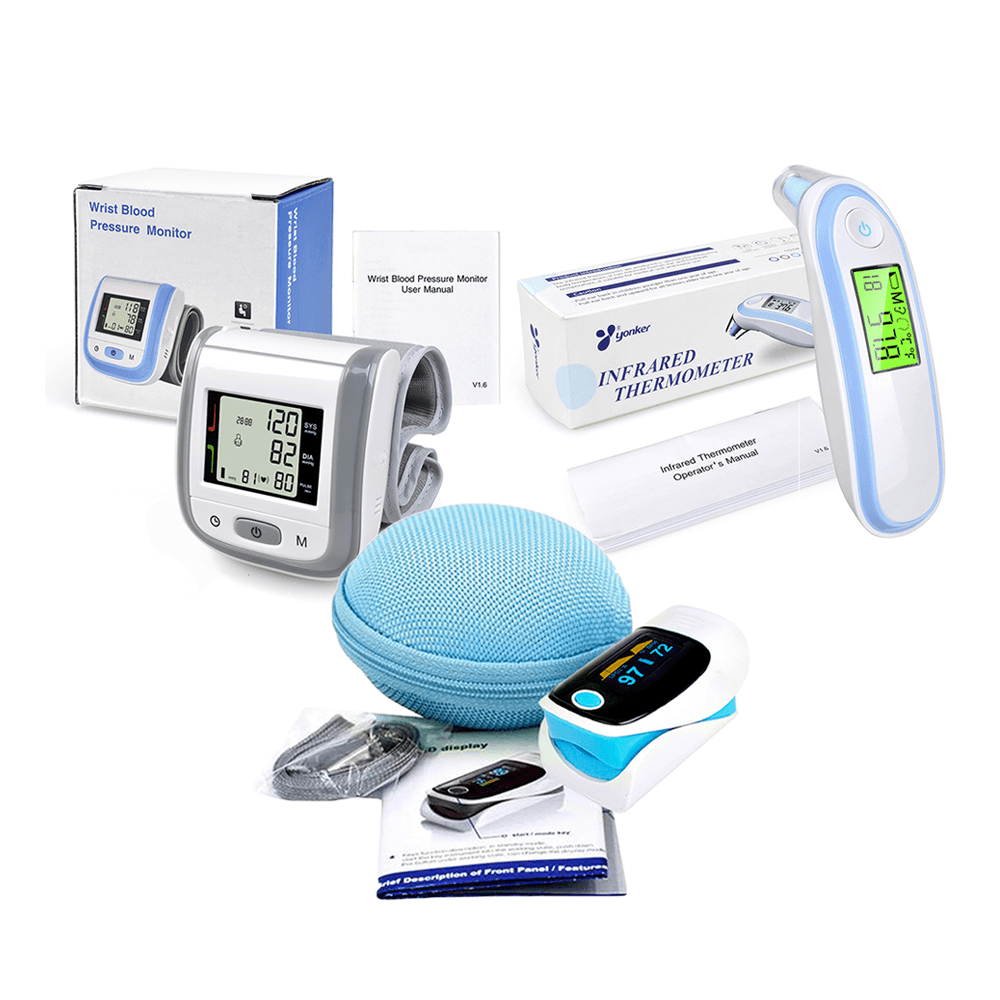 Super Kit: Blood Pressure Monitor + Infrared Ear Thermometer